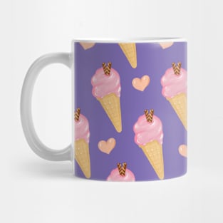 Strawberry ice cream pattern for true lovers Mug